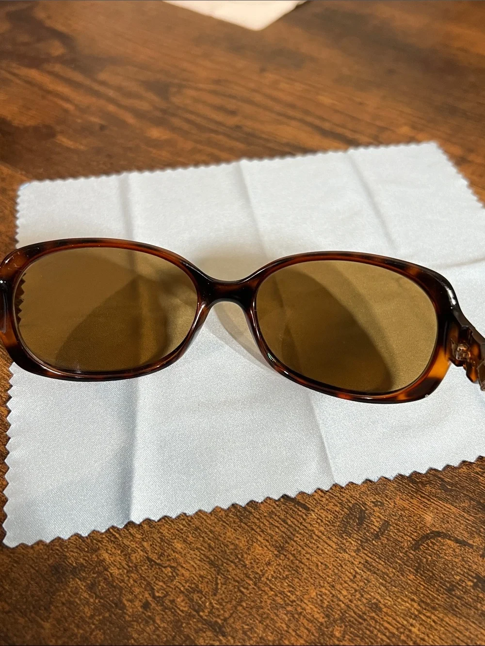 Dior Tortoiseshell and Black Sunglasses with Gold Accent